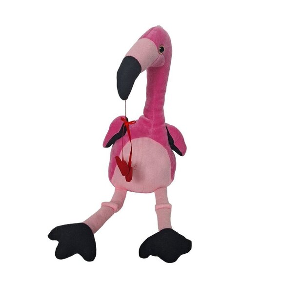 Dan Dee Pink Flamingo Valentine Heart Plush 19 Inch - Picture 2 of 8